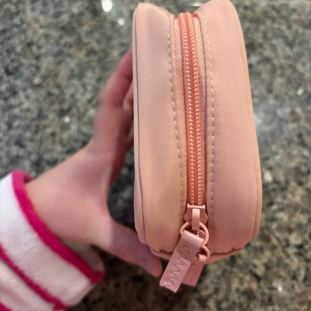 Poppin Light Pink Blush Pencil Pen Case Cosmetic Zip Pouch The Container Store